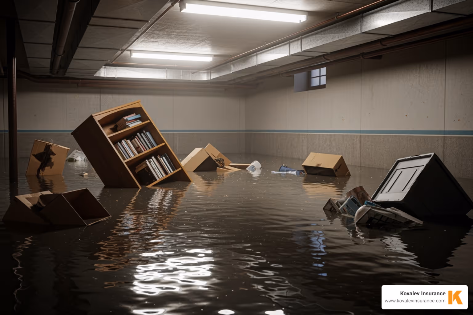 A flooded basement to illustrate a common insurance exclusion - Condo unit coverage A flooded basement to illustrate a common insurance exclusion - Condo unit coverage