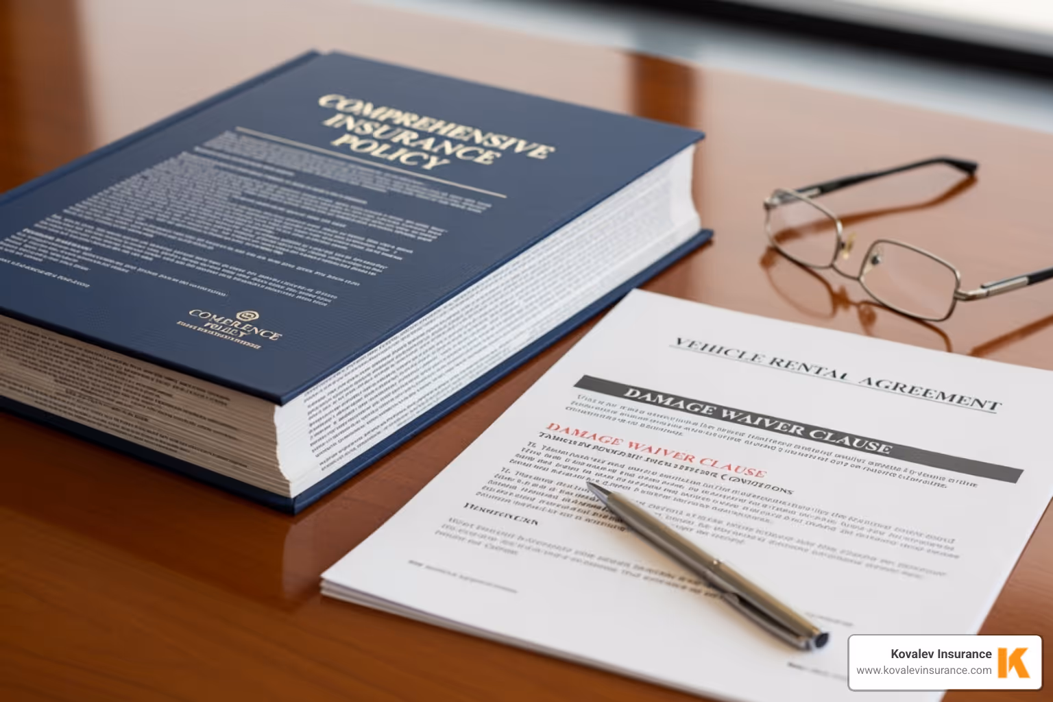 formal insurance policy document to a rental agreement with a waiver clause - heavy equipment rental insurance