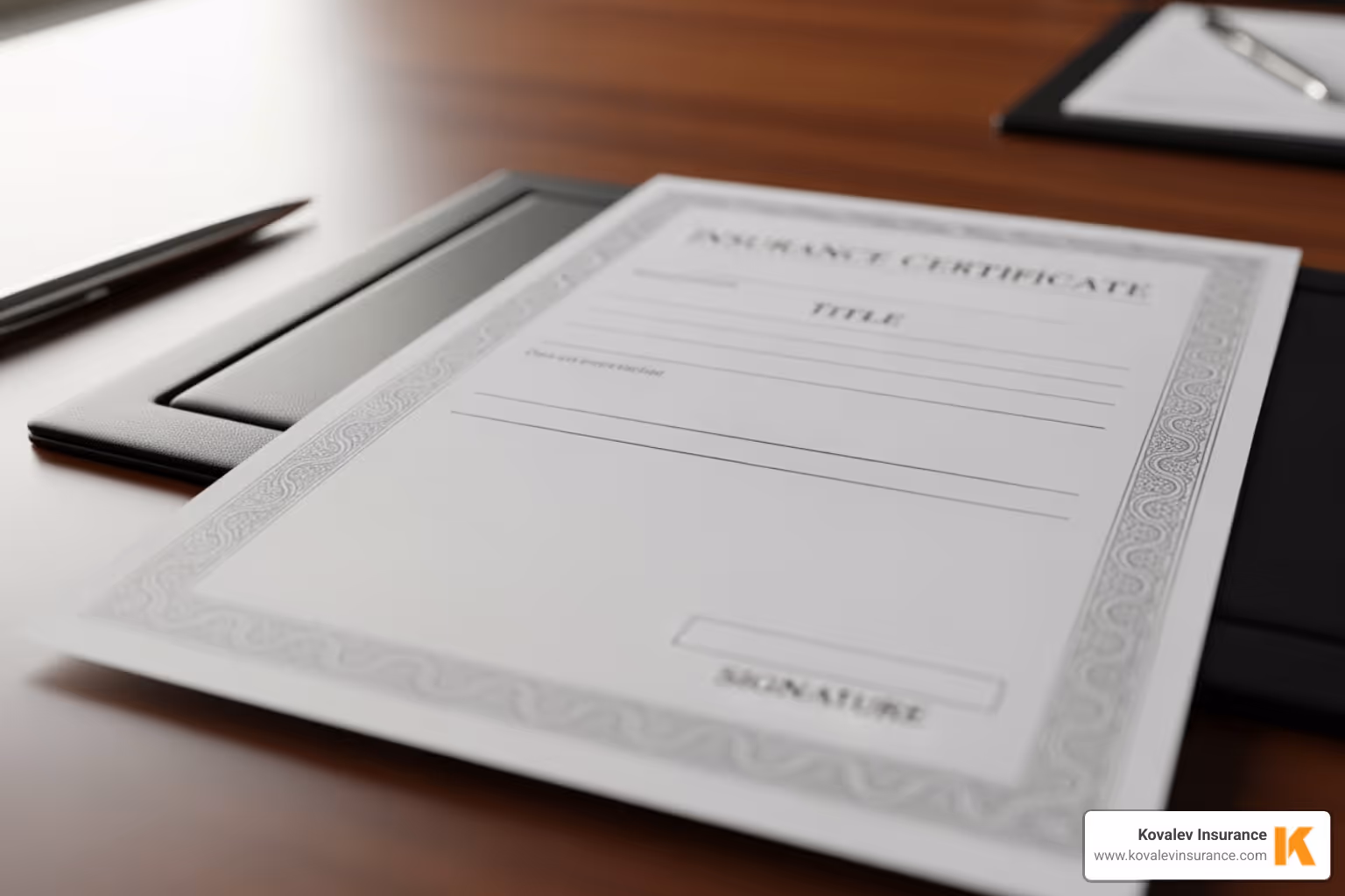 Certificate of Insurance with MA details - electrical contractor insurance requirements