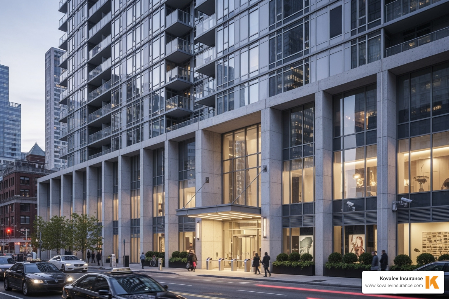 exterior of boston condominium building 