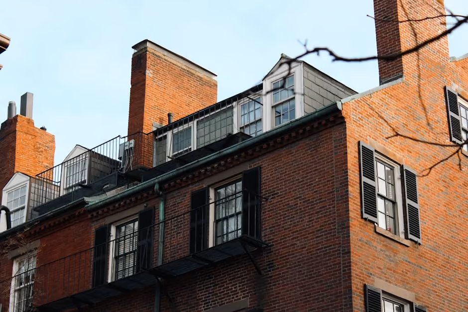 exterior of brick home in belmont ma