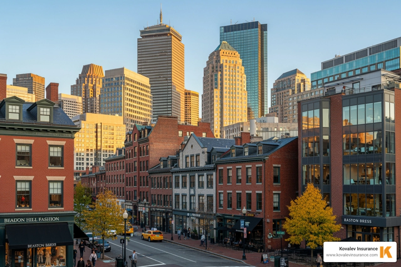 diverse business properties in the Boston area - Commercial property insurance agency