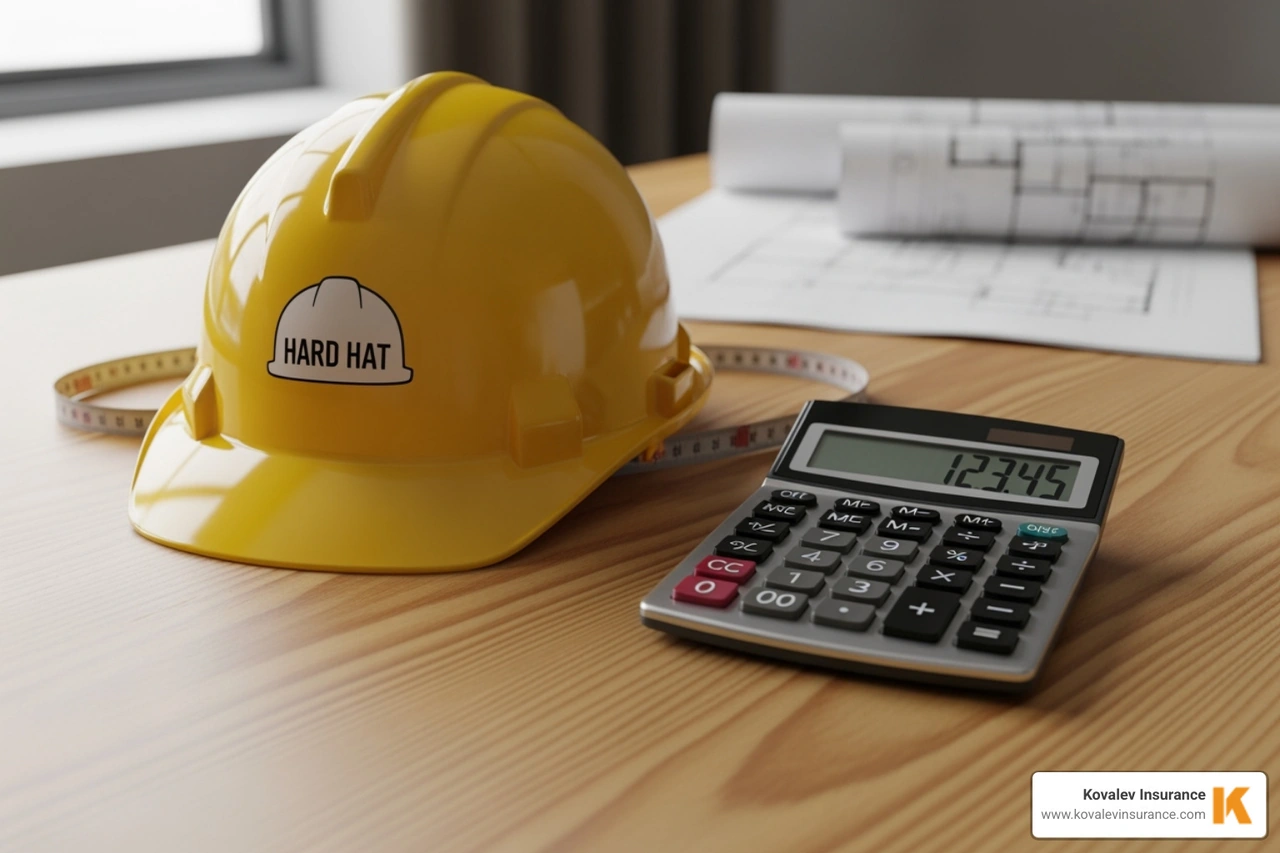 calculator with hard hat - income protection insurance for contractors calculator with hard hat - income protection insurance for contractors