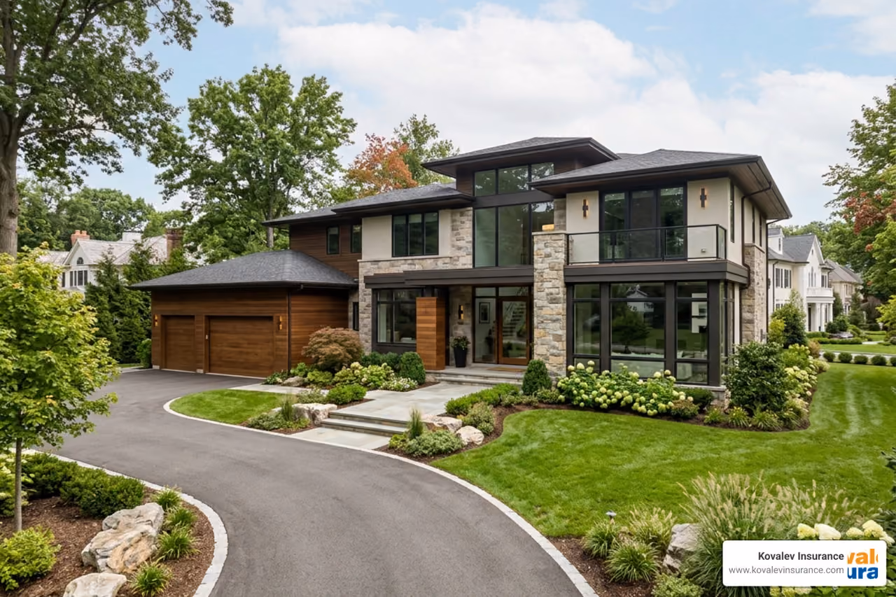 modern home in Wellesley Hills