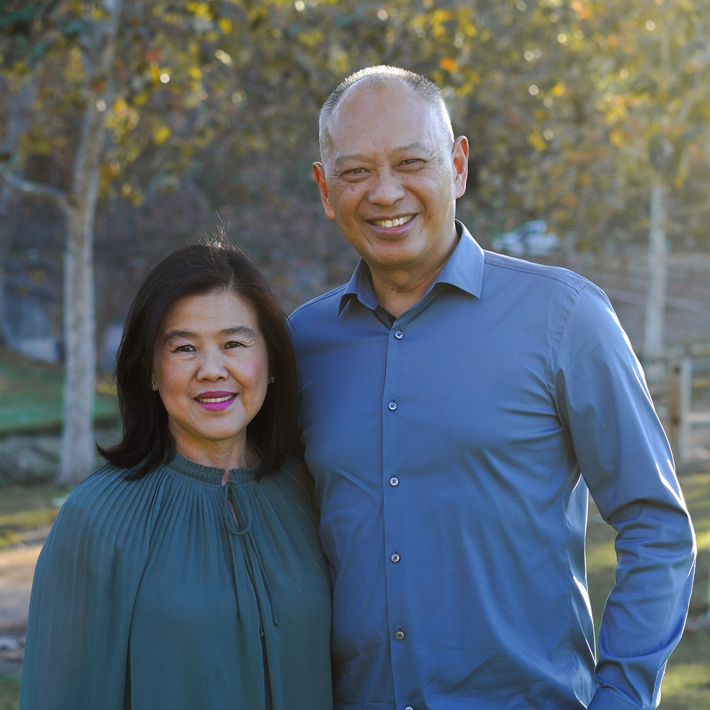 Pastors headshot in garden