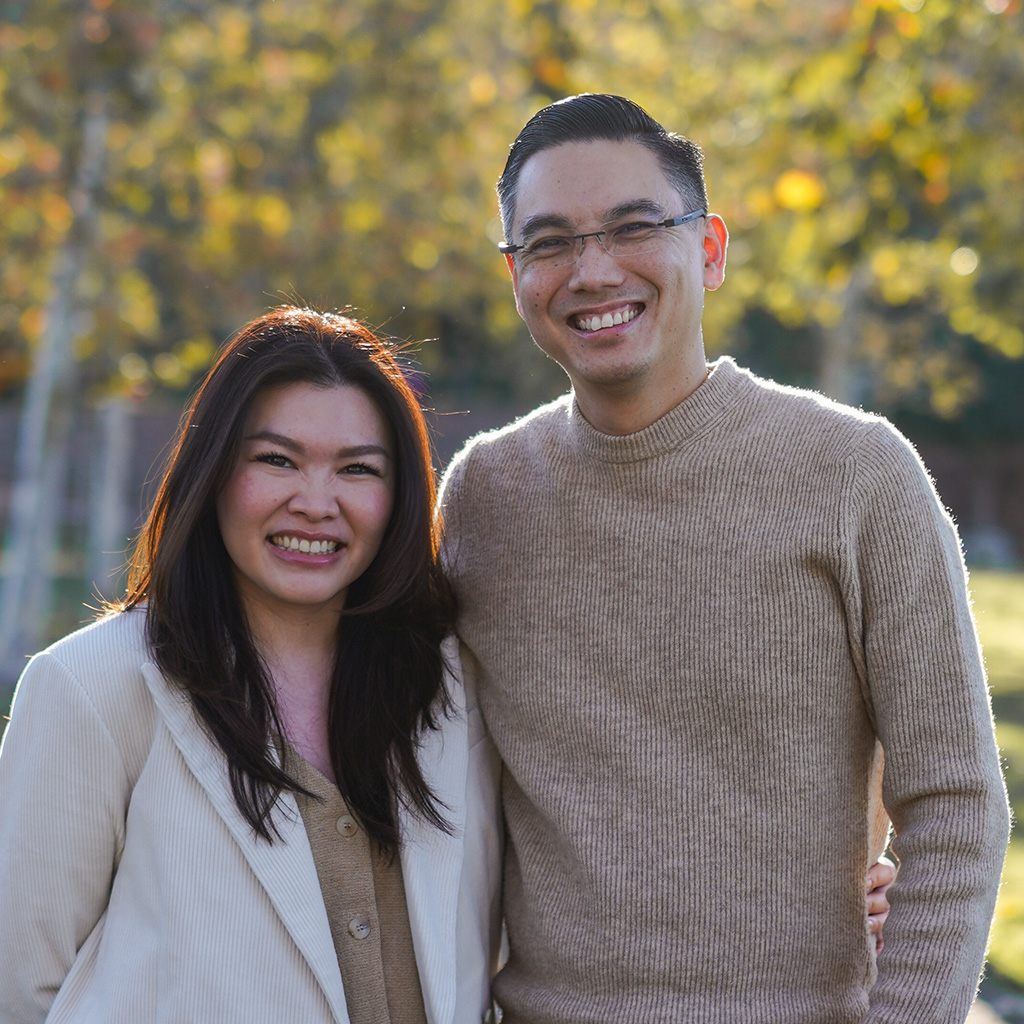 Executive pastor and wife headshot in garden