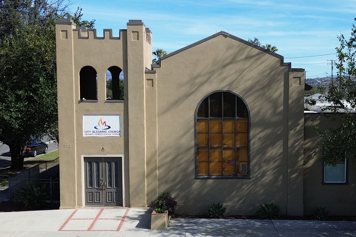 Church building architecture in daytime