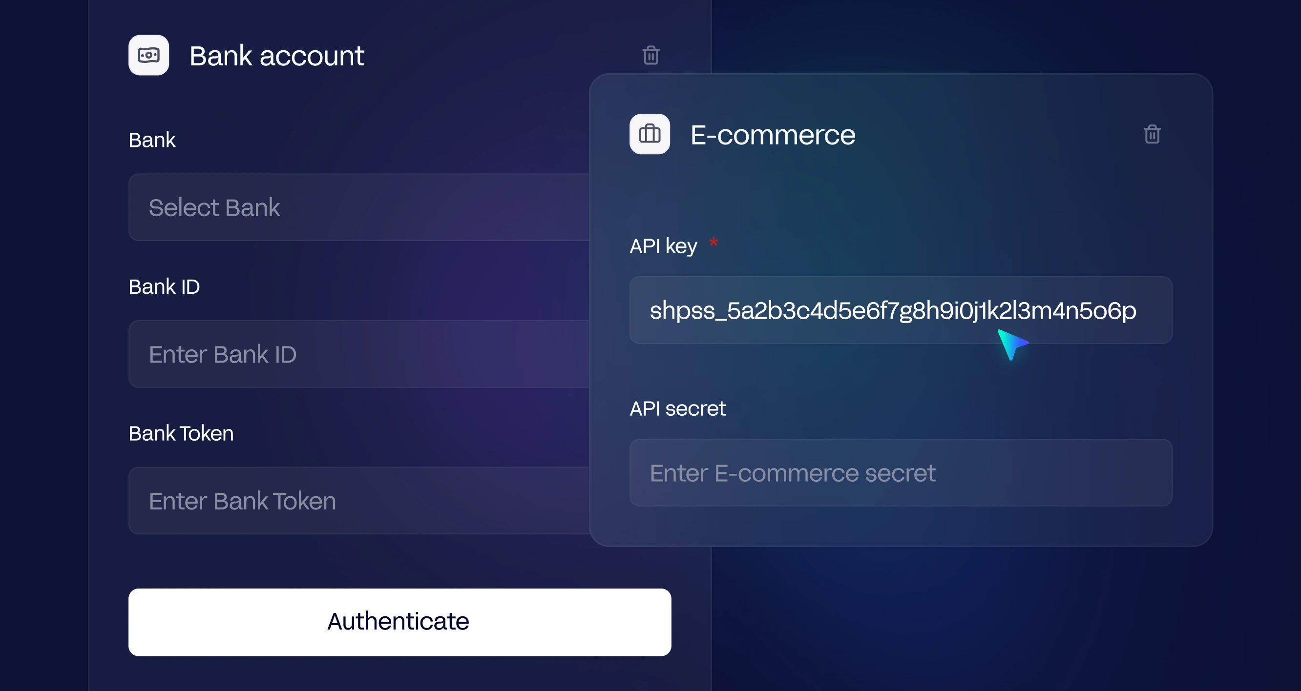 Connect data sources for automatic reconciliation