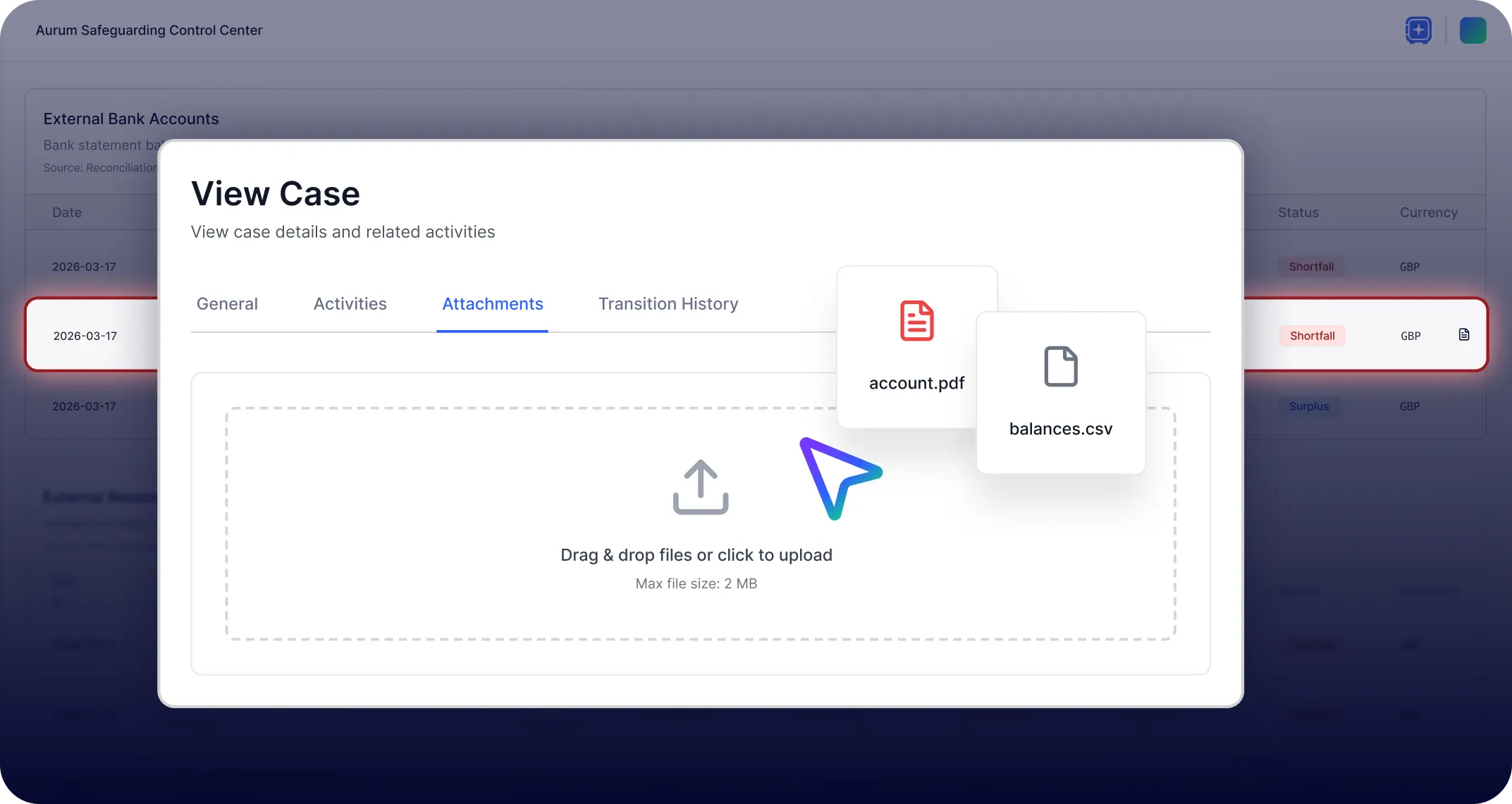Define reconciliation matching rules