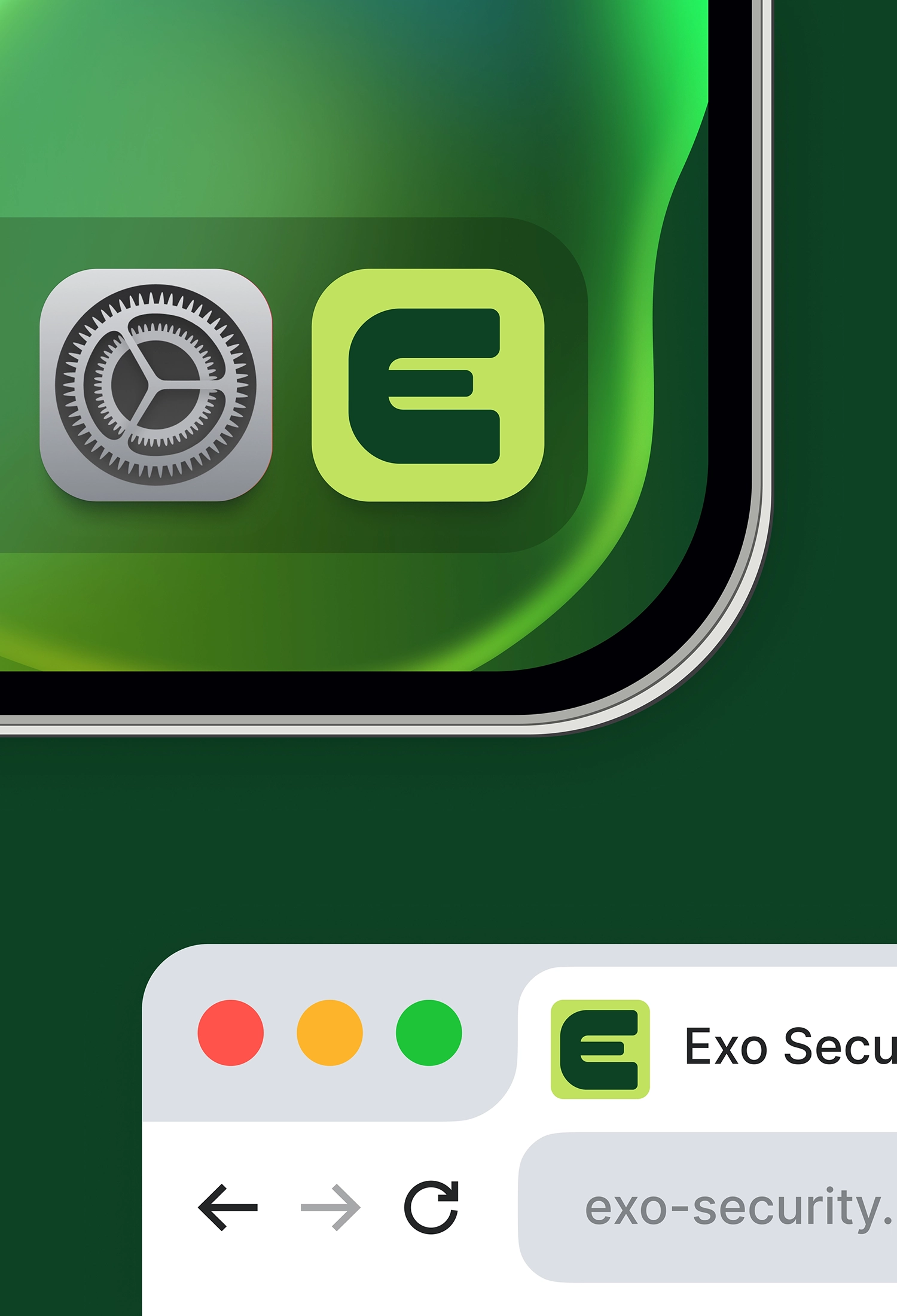 App icon and web favicon for Exo's logo icon