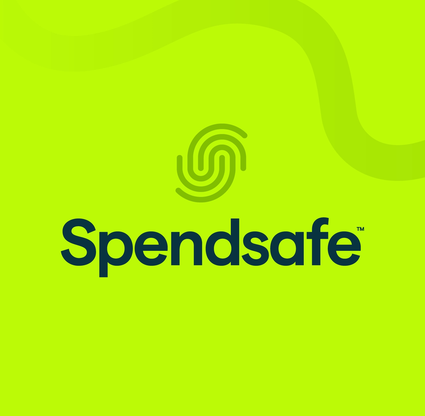 Minimal neon green background with Spendsafe logo in front