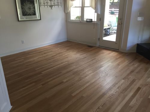 white Oak floor Buffed
