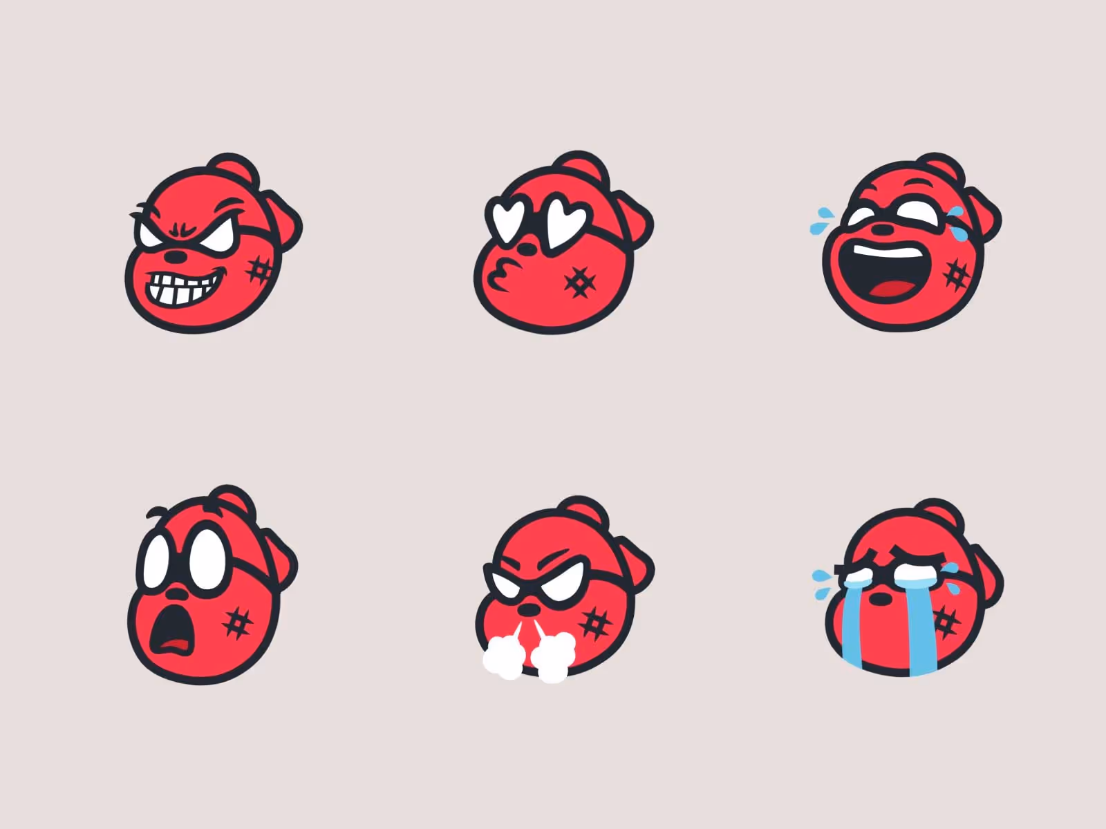 Sevou mascot emojis