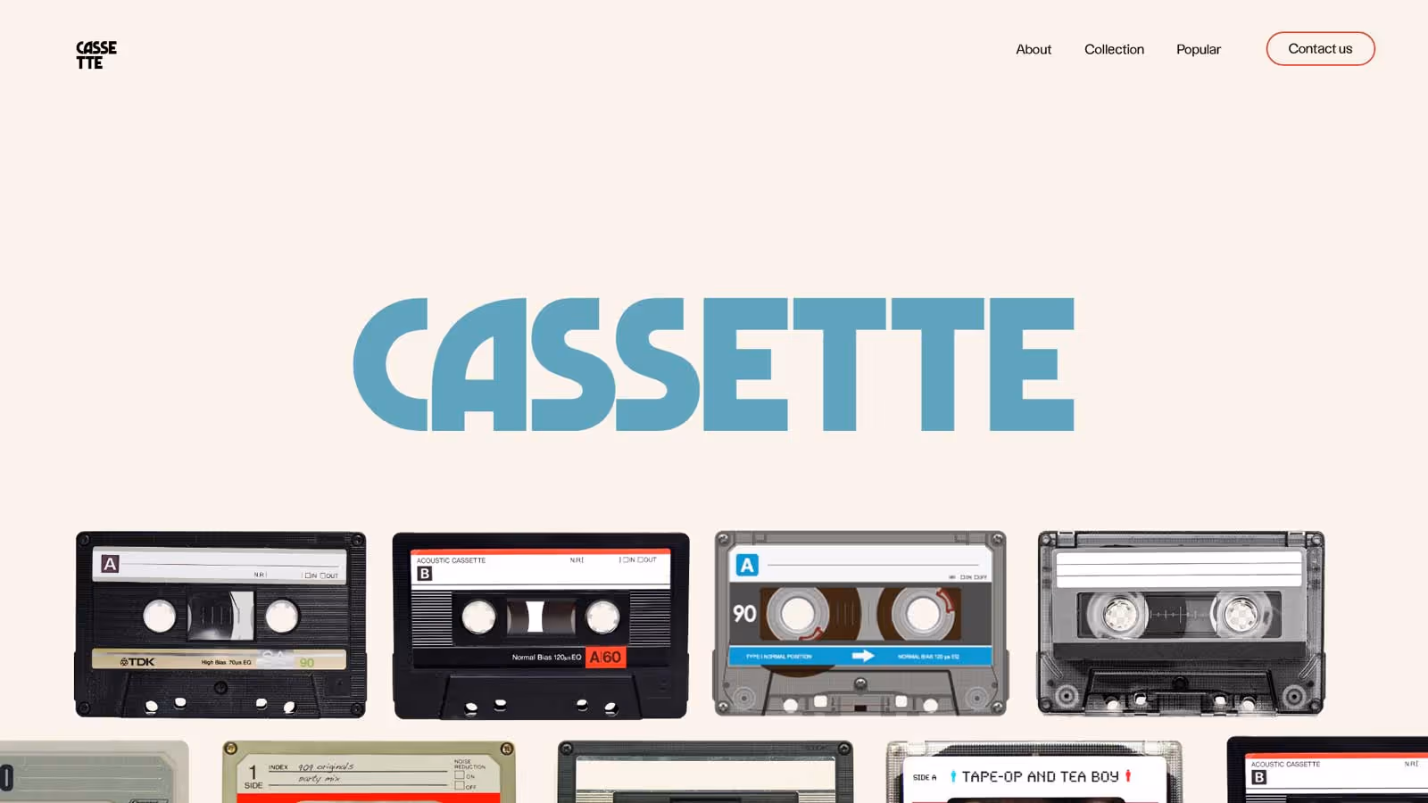 Cassette website design