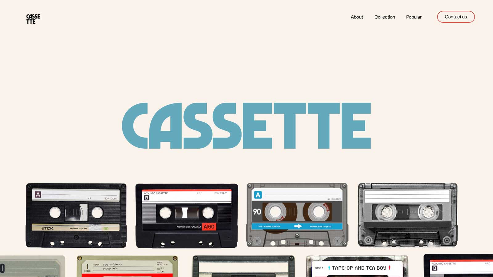 Cassette website design