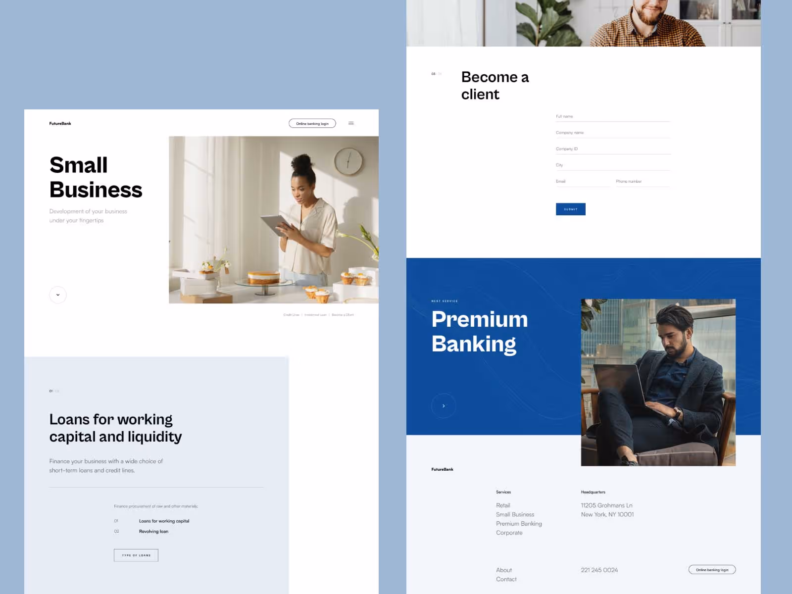 Bank website design by Broworks