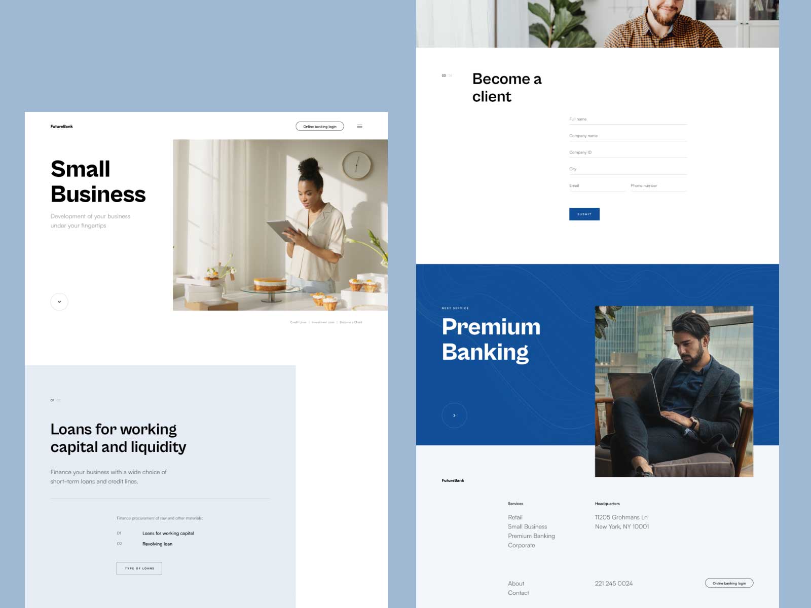 Bank website design by Broworks