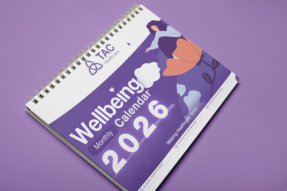 TAC Healthcare 2026 Workplace Wellbeing Calendar – free downloadable UK wellbeing awareness calendar for HR and People Managers.