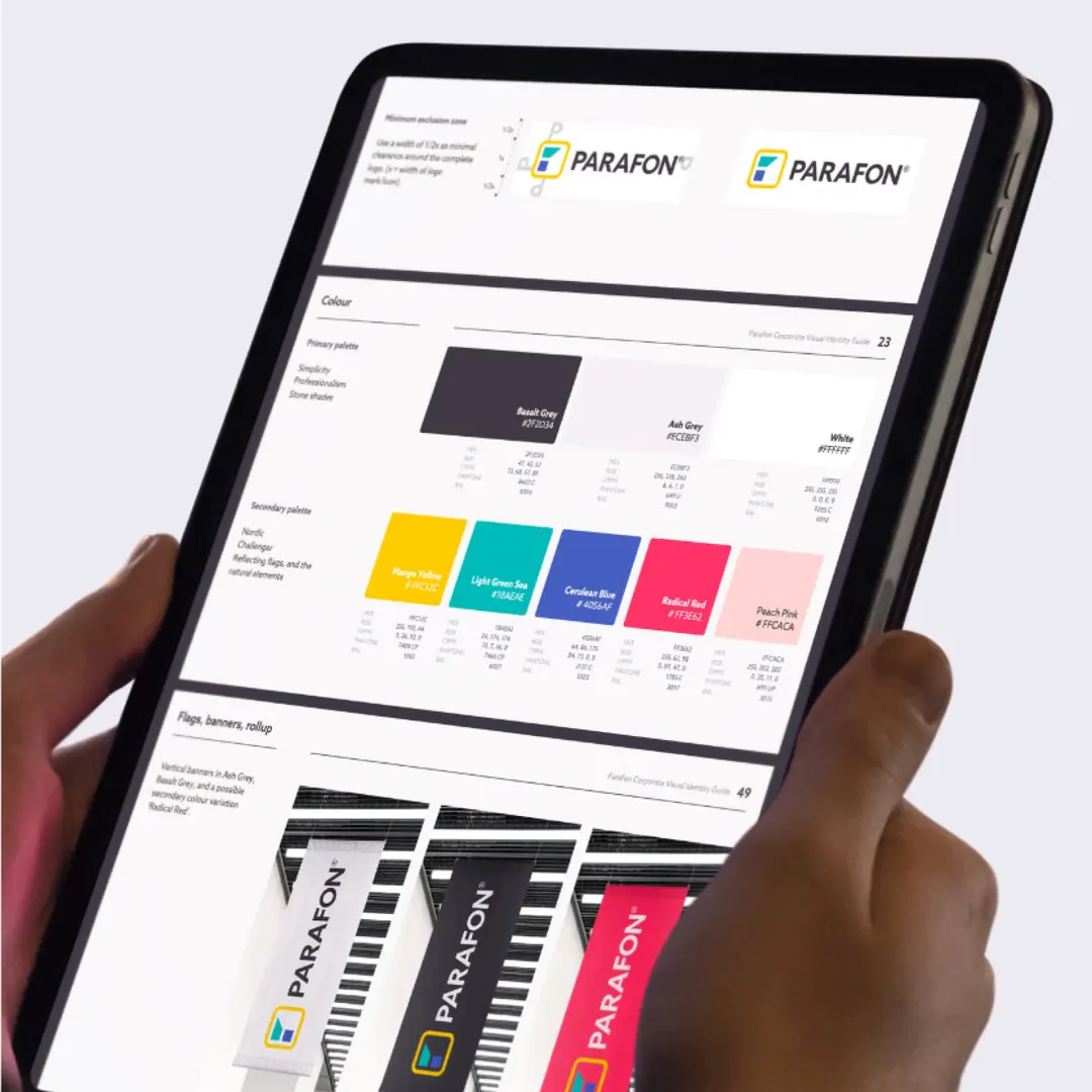 Parafon brand on tablet