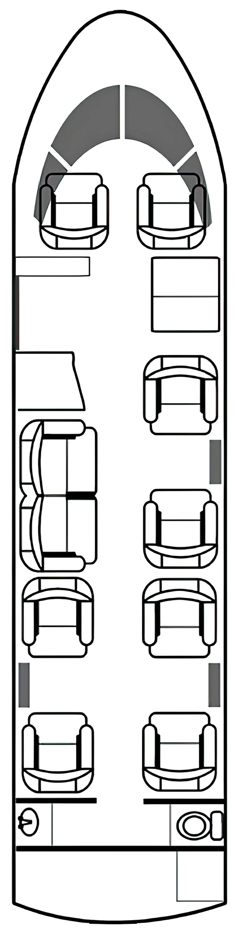 Gulfstream G150 Floorplan