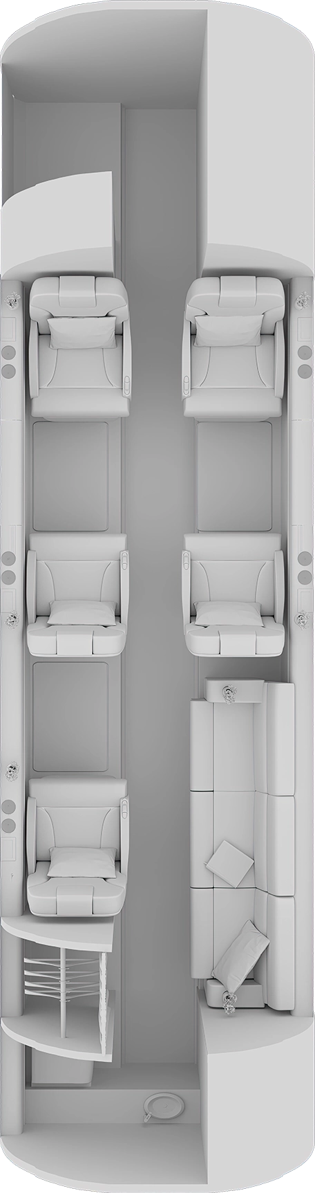 Hawker 800XP Floorplan