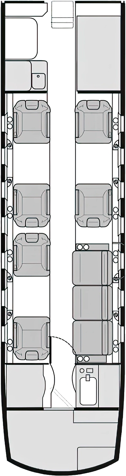 Hawker 4000 Floorplan