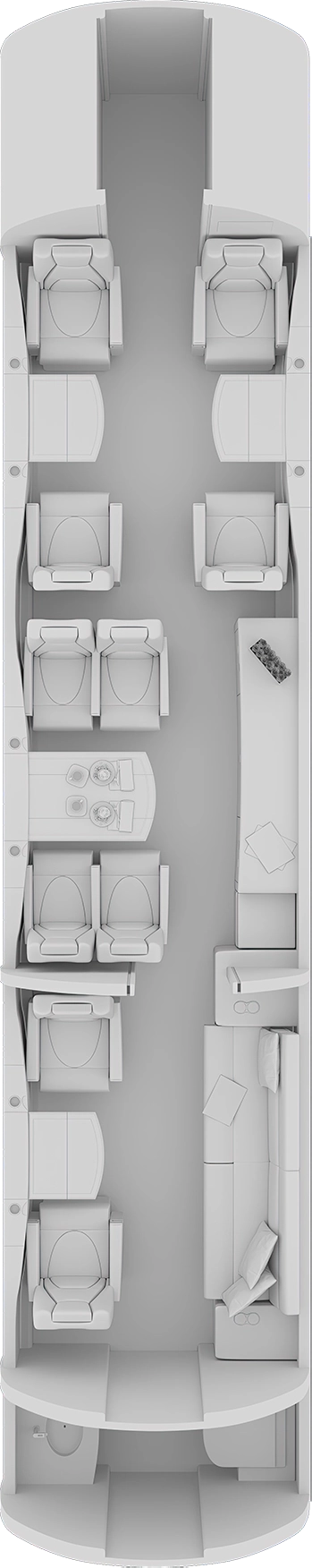 Gulfstream G450 Floorplan