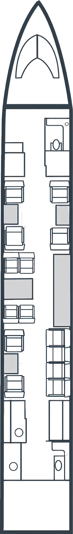Gulfstream G-IV Grundriss