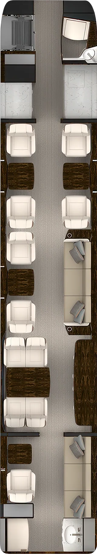 Gulfstream G800 Floorplan