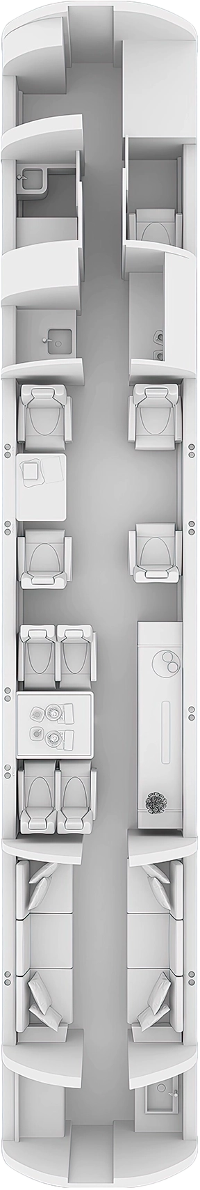 Gulfstream G650ER Floorplan