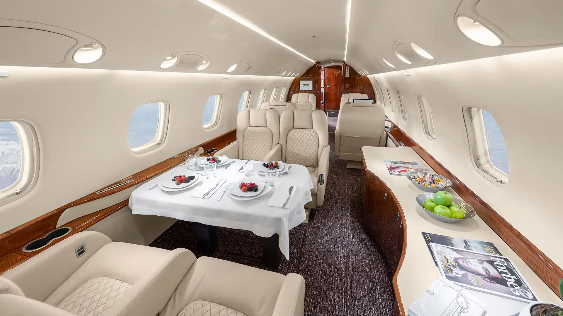 Ein Blick ins Innere eines Privatjets