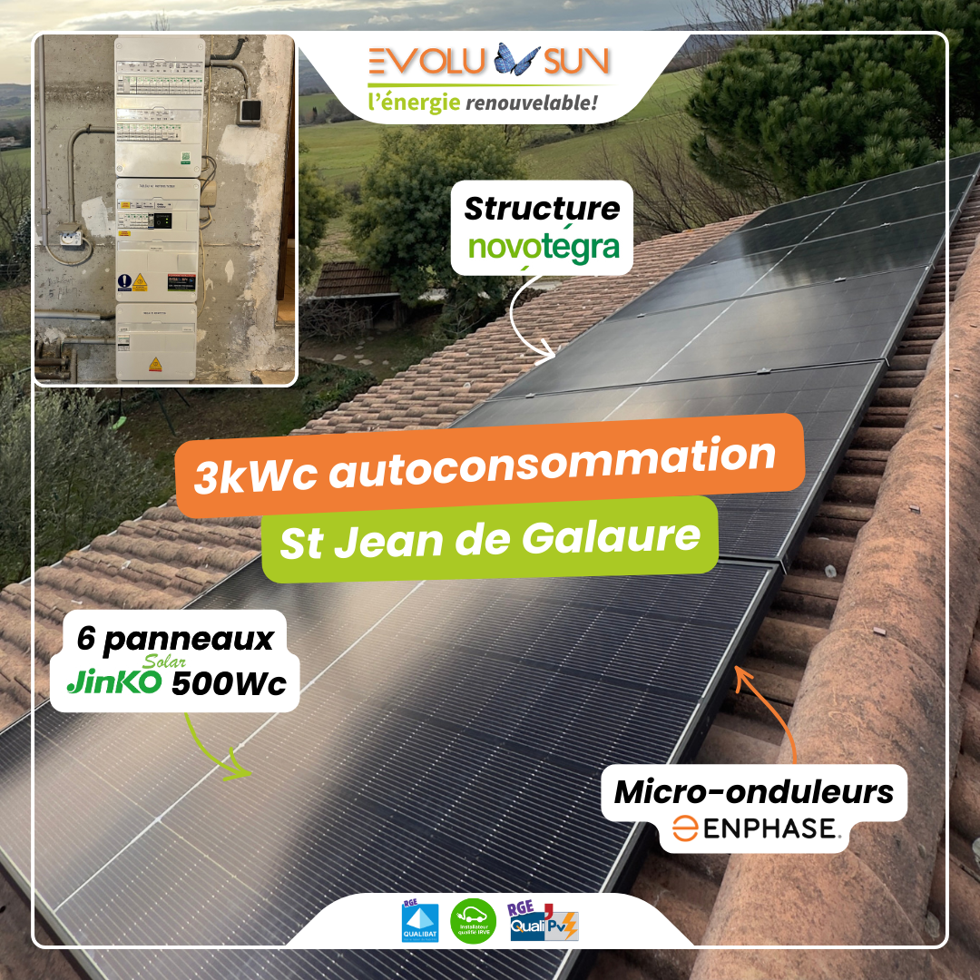 Installation EVOLU-SUN à St jean de galante