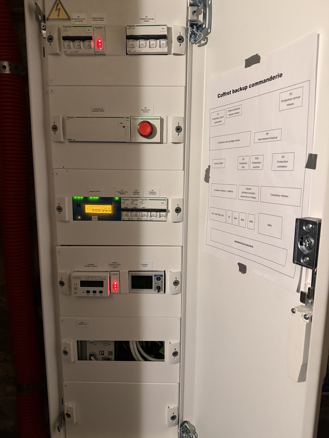 Coffret de commande backup d'une installation photovoltaïque avec stockage à Devesset