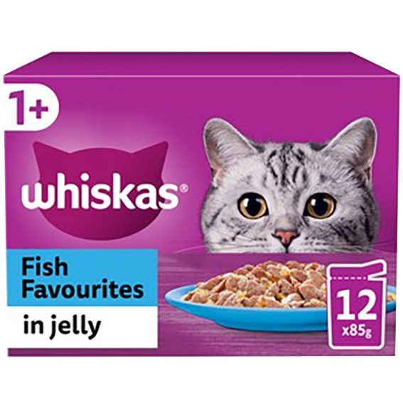 The Kennel Shop Pet Store Whiskas 1+ Cat Pouches 12 Packs