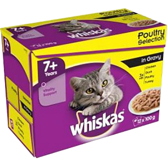 The Kennel Shop Pet Store Whiskas 7+ Pouches Jelly & Gravy