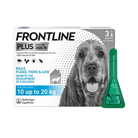 The Kennel Shop Pet Store Frontline Plus Dog pipettes x3