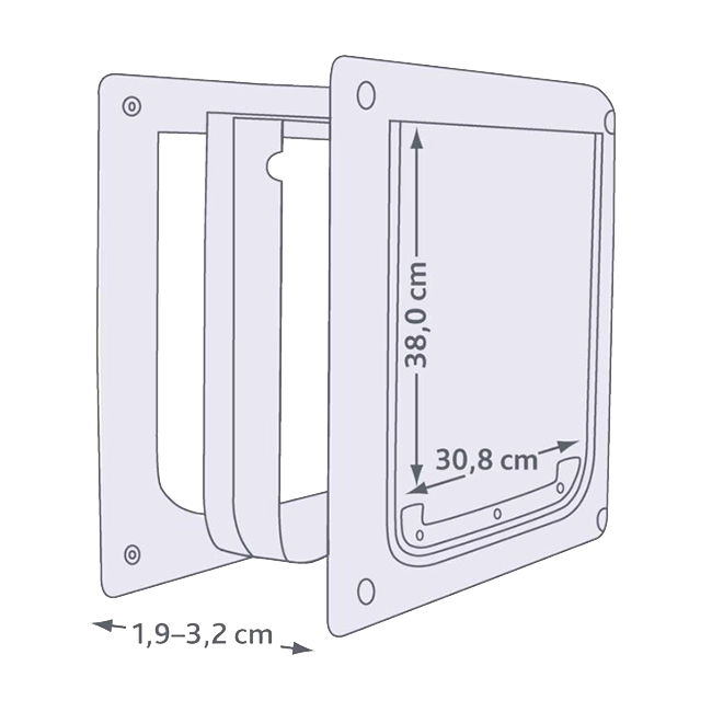 The Kennel Shop Pet Store Trixie 2-Way Pet Flap L/XL