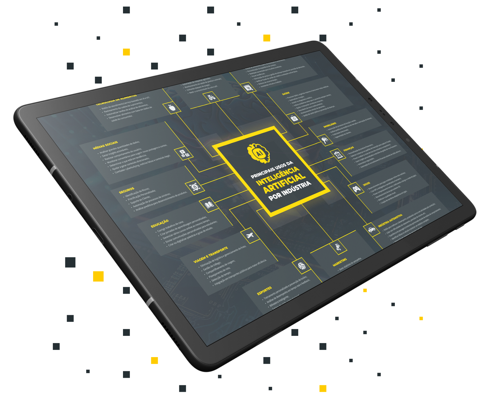 Mockup de um tablet com a capa do whitepaper