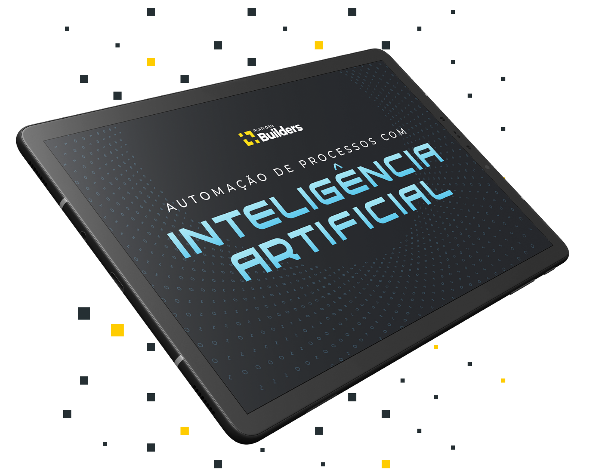 Mockup de um tablet com a capa do whitepaper