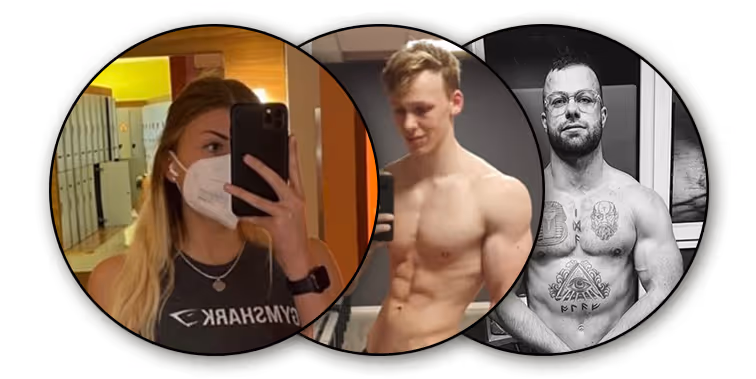 Profilbilder von zufriedenen Kunden