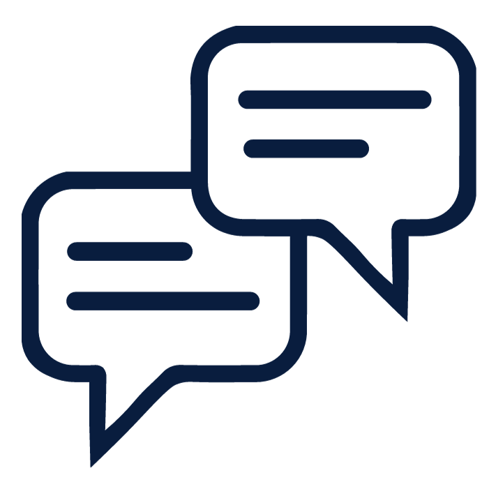 Message bubbles icon.