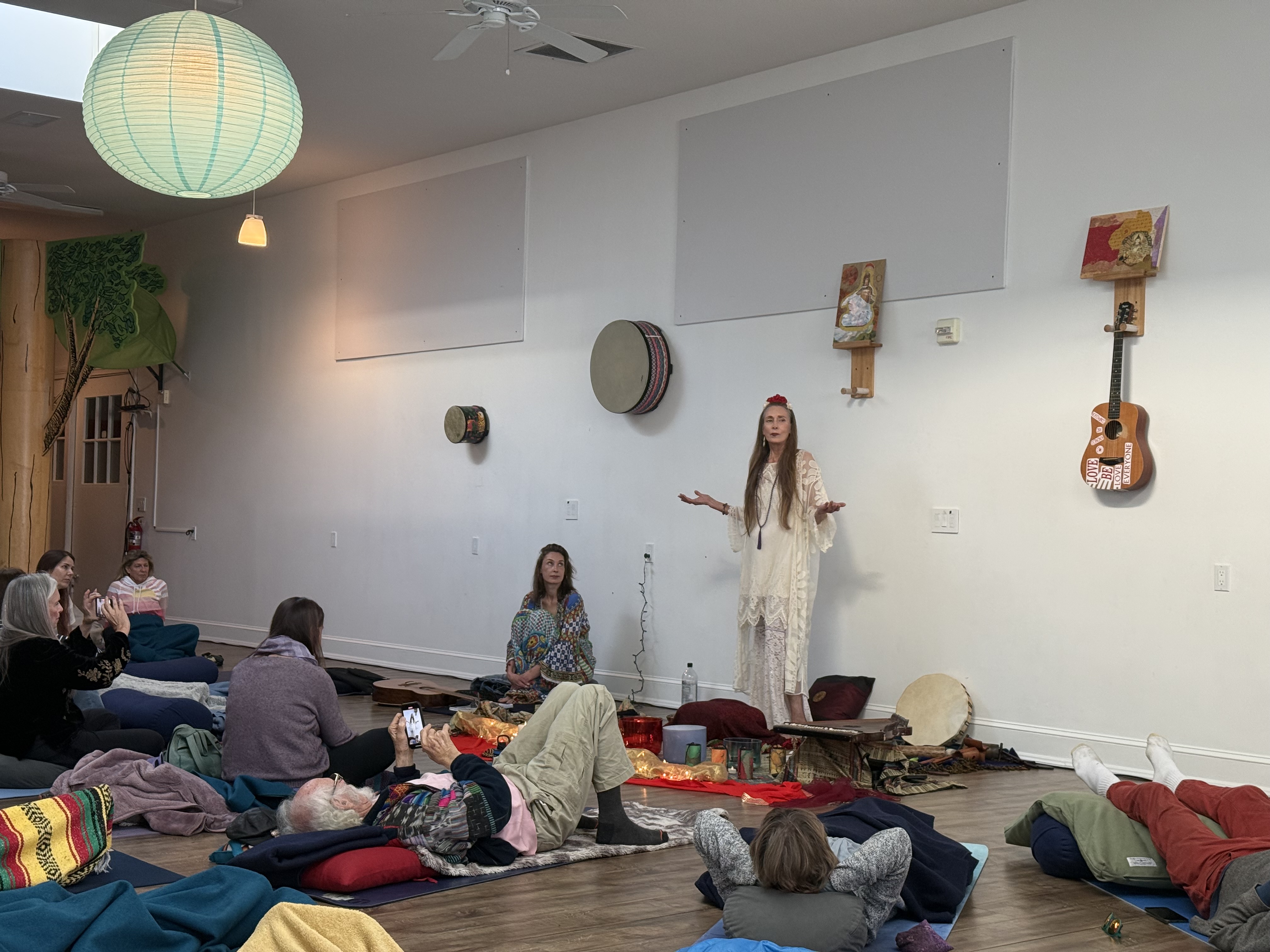 Yoga community gathering at Home Studio Yoga in San Anselmo, CA