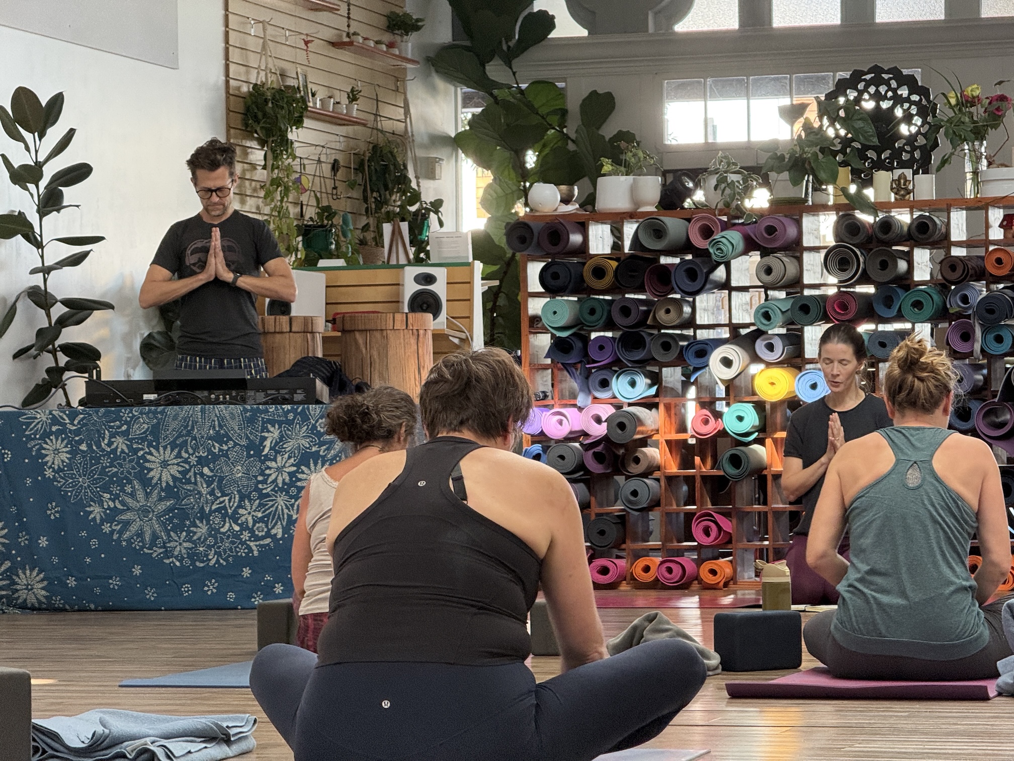 Home yoga vs studio yoga community San Anselmo