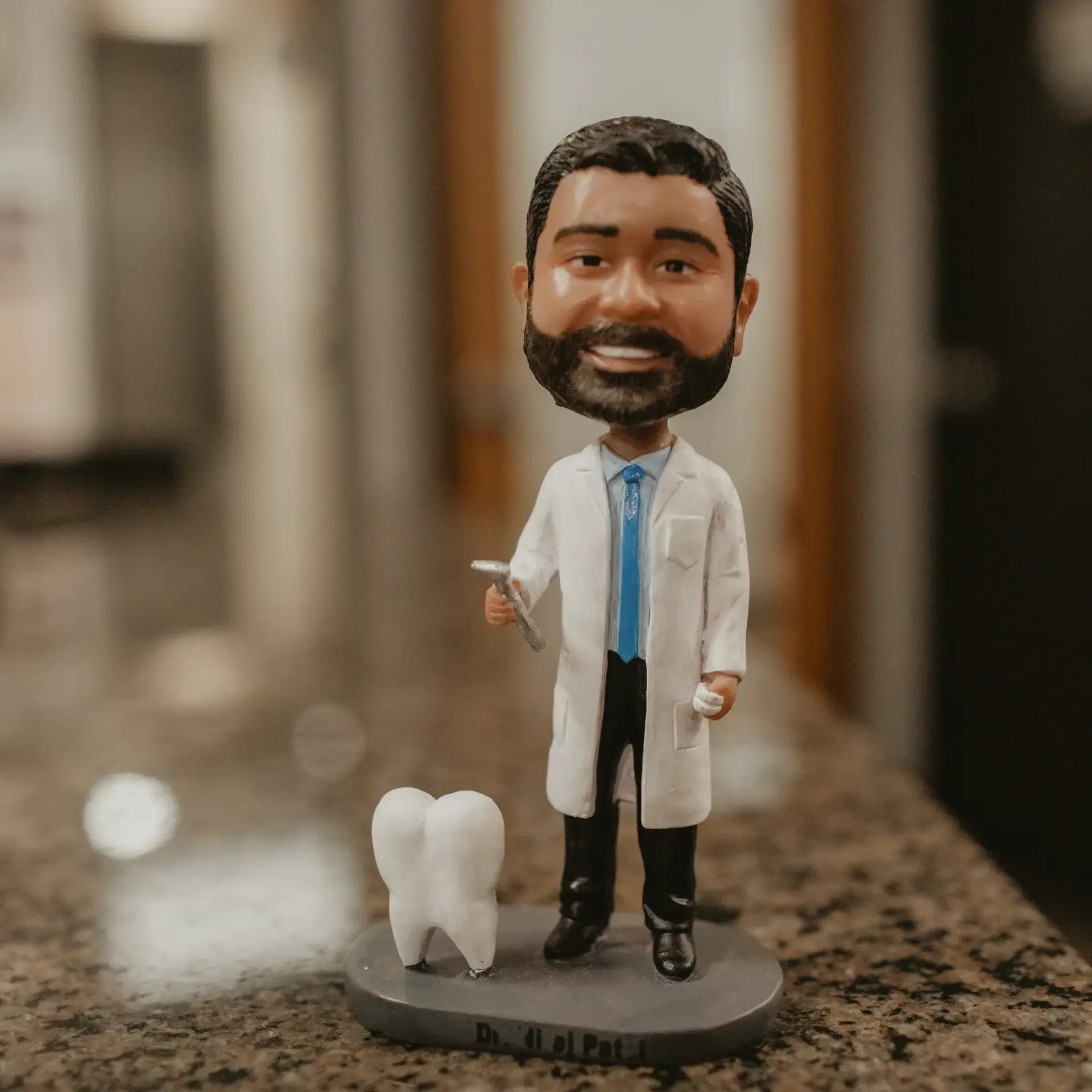 Bubblehead of Dr. Niraj Patel of Damascus Dental of Mount Airy