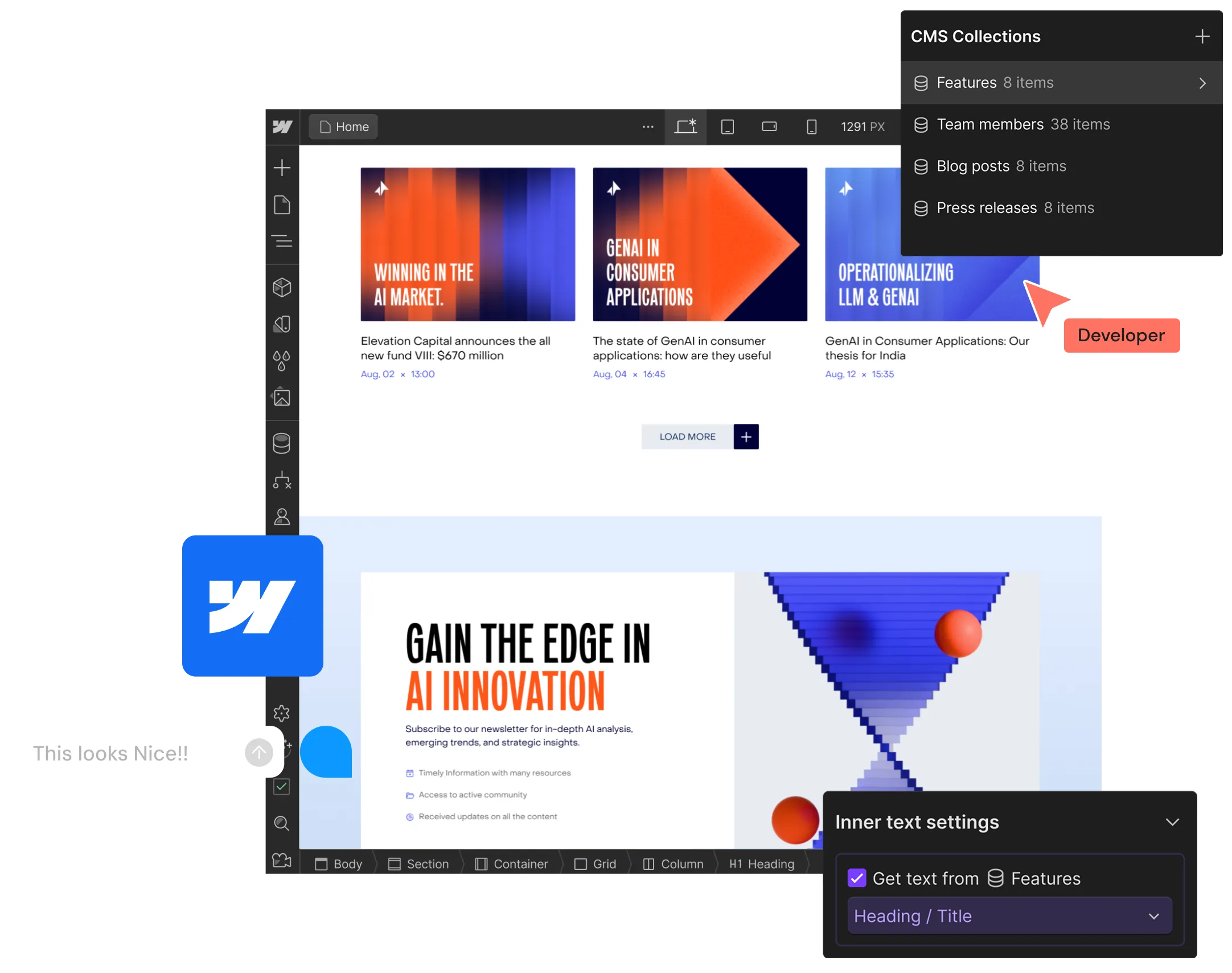 webflow development by thunderclap