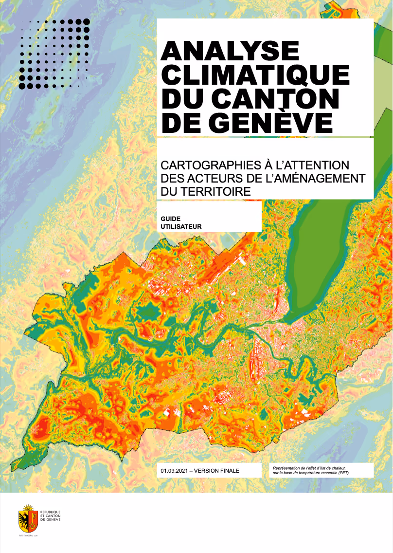 Couverture du guide sur l'analyse climatique du Canton de Genève