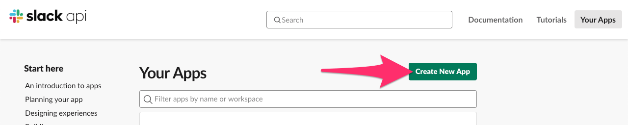  /></p><p>Name and choose the workspace for your new app, then click <strong>Slash Commands</strong> then <strong>Create New Command</strong>.</p><p><img src=