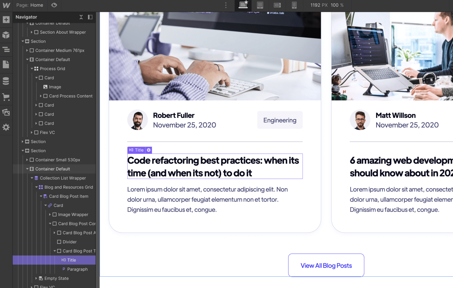 Dynamic Content CMS - Code Webflow Template