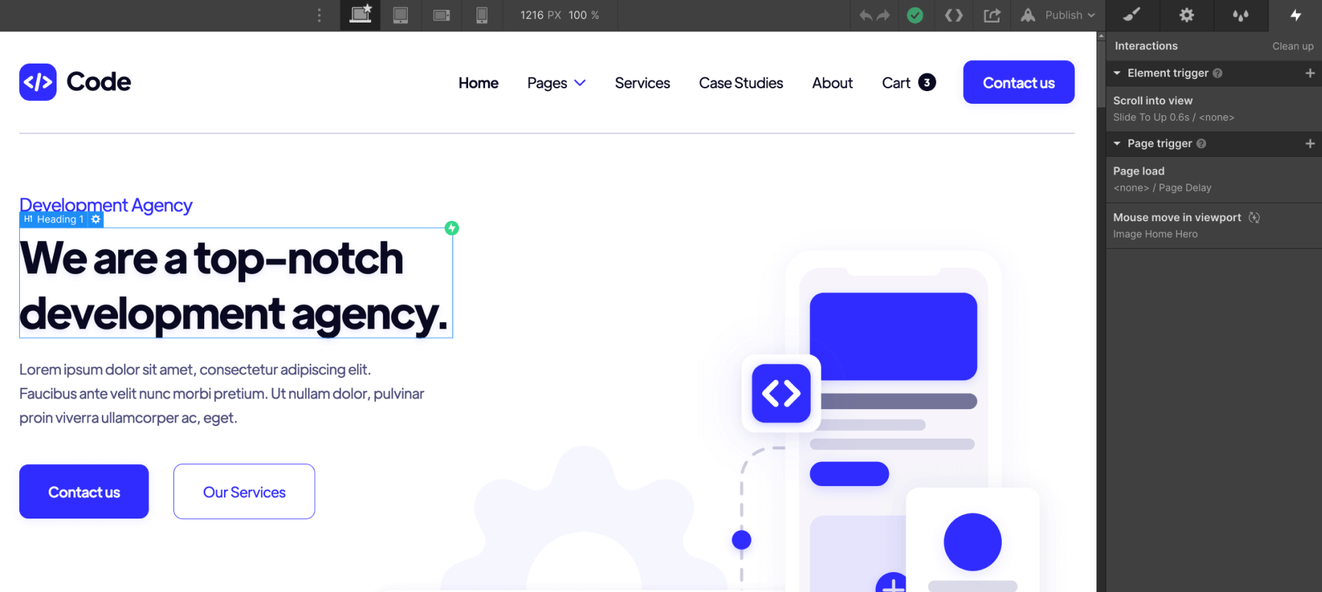 Animations - Code Webflow Template