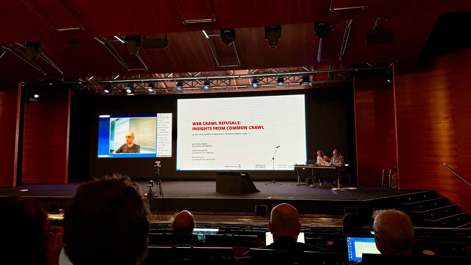 Mostafa Ansar presenting “Web Crawl Refusals: Insights from Common Crawl” at the MAPRG Working Group meeting at IETF 123